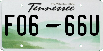 TN license plate F0666U