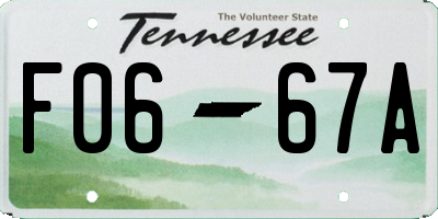 TN license plate F0667A
