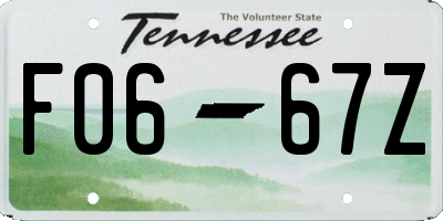 TN license plate F0667Z