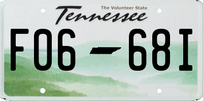 TN license plate F0668I