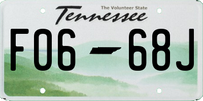 TN license plate F0668J