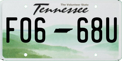 TN license plate F0668U