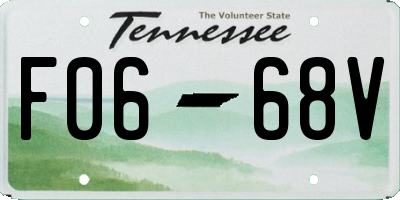 TN license plate F0668V