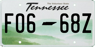 TN license plate F0668Z