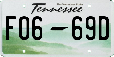 TN license plate F0669D