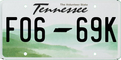 TN license plate F0669K