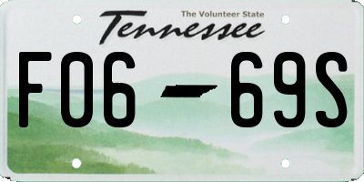 TN license plate F0669S