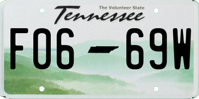 TN license plate F0669W