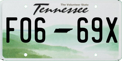TN license plate F0669X