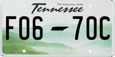 TN license plate F0670C