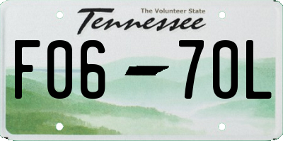 TN license plate F0670L