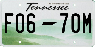 TN license plate F0670M