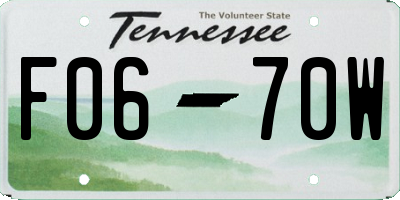 TN license plate F0670W