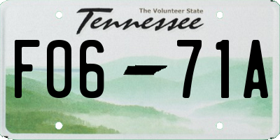 TN license plate F0671A