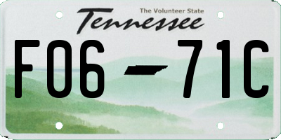 TN license plate F0671C