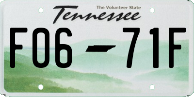 TN license plate F0671F