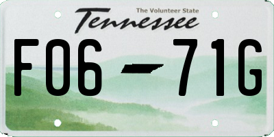 TN license plate F0671G