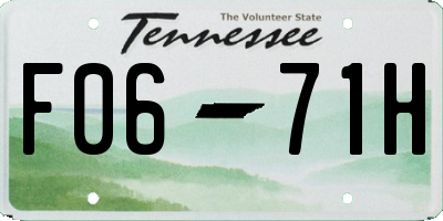 TN license plate F0671H
