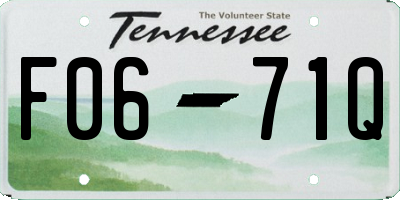 TN license plate F0671Q