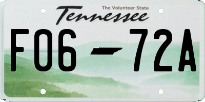 TN license plate F0672A