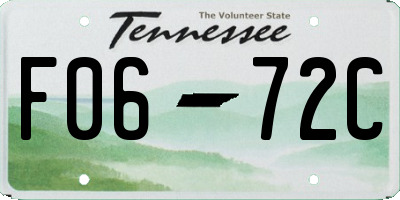 TN license plate F0672C