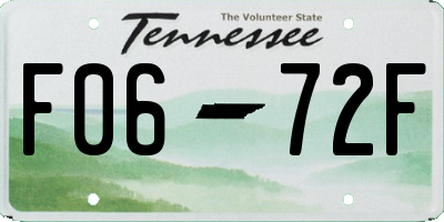 TN license plate F0672F