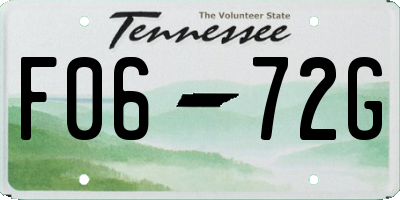 TN license plate F0672G