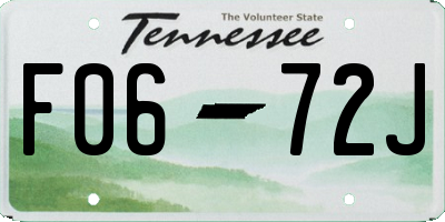TN license plate F0672J