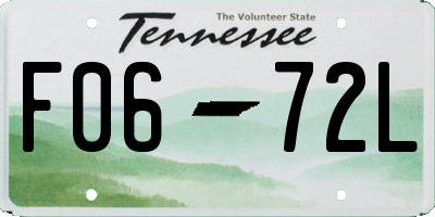 TN license plate F0672L