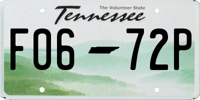 TN license plate F0672P