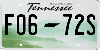 TN license plate F0672S