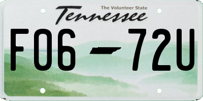 TN license plate F0672U