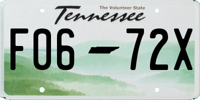 TN license plate F0672X