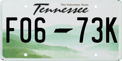 TN license plate F0673K