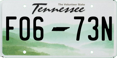 TN license plate F0673N