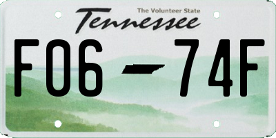 TN license plate F0674F
