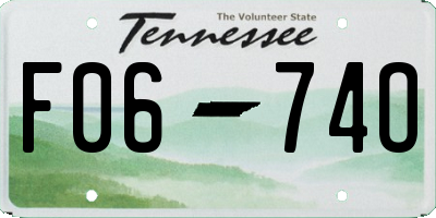 TN license plate F0674O