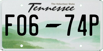 TN license plate F0674P