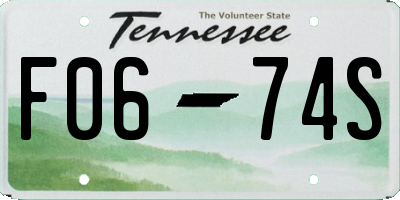 TN license plate F0674S