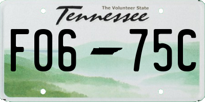 TN license plate F0675C