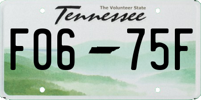 TN license plate F0675F