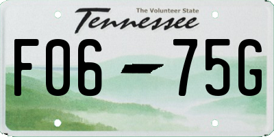 TN license plate F0675G