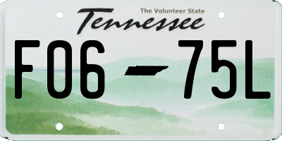 TN license plate F0675L