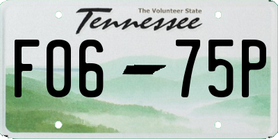 TN license plate F0675P