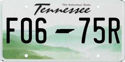 TN license plate F0675R