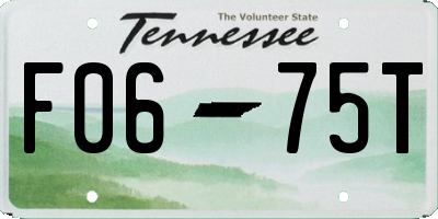 TN license plate F0675T