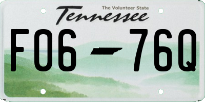 TN license plate F0676Q