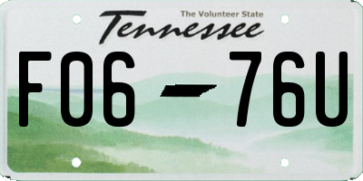 TN license plate F0676U