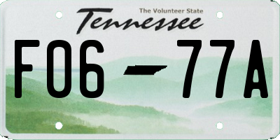 TN license plate F0677A