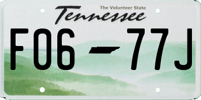 TN license plate F0677J